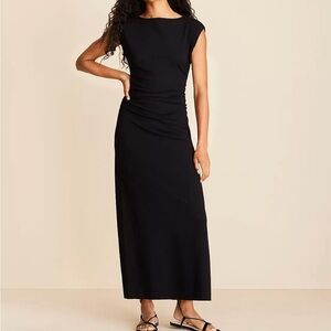 Lou & Grey Black Ruched Dress